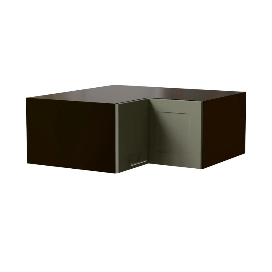 Feldmann-Wohnen Eckaufsatzschrank Oslo in Schwarz und Reed Green Matt mit Soft-Close-Türen, B/T/H: 90 x 36 x 90 cm - Bild 2