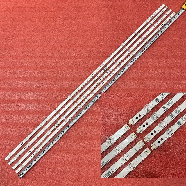 LED Hintergrundbeleuchtung Streifen für Hisense H55B7100UK H55B7100 H55B7300 H55B7300UK HD550V1U51-T0L4 in Weiß mit 12 LEDs - Bild 1