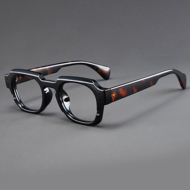 DIXSG Lesebrille, square, Unisex, Vollrand, Kunststoff, transparent, brown, +3.5 - Bild 1