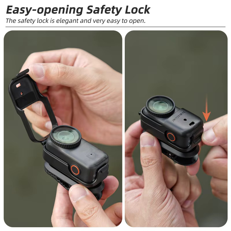 DJI Osmo Nano Zubehör: 360-Grad-Drehbare Clip-Halterung mit Anti-Shake-Funktion in Schwarz - Bild 4