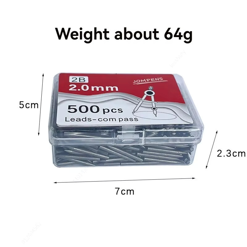 Metall-Kompass-Set in Silber mit Ersatz-Nachfüllung für Geometrie und Schule - Bild 2