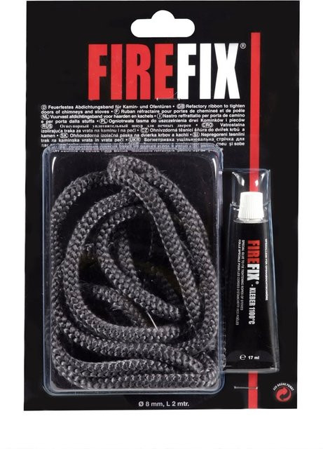 Firefix Keramikkordel 2043 Glasstrickschnur für Ofentür, Durchmesser: 0,8 cm, grau - Bild 2