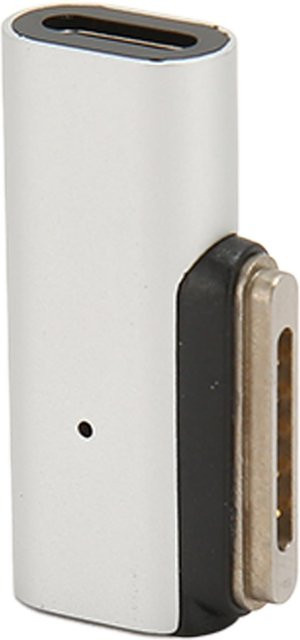 DIYelecs USB-C Magnetadapter mit 140W Schnellladung aus Aluminiumlegierung in Silber für MacBook Pro 2021 und MacBook Air 2022 mit Side Elbow Design - Bild 1