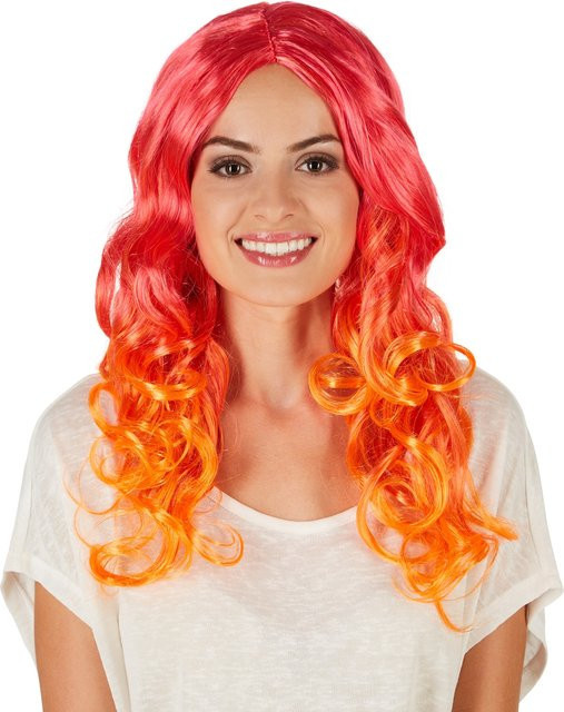 tectake Frauenperücke Locken Ombré, Bunt / Mehrfarbig - Bild 1