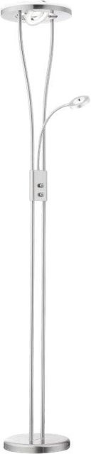 Just Light LED-Deckenfluter Helia Stehleuchte rund in Silberweiß aus Metall und Kunststoff, Höhe: 187,5 bis 198 cm - Bild 1