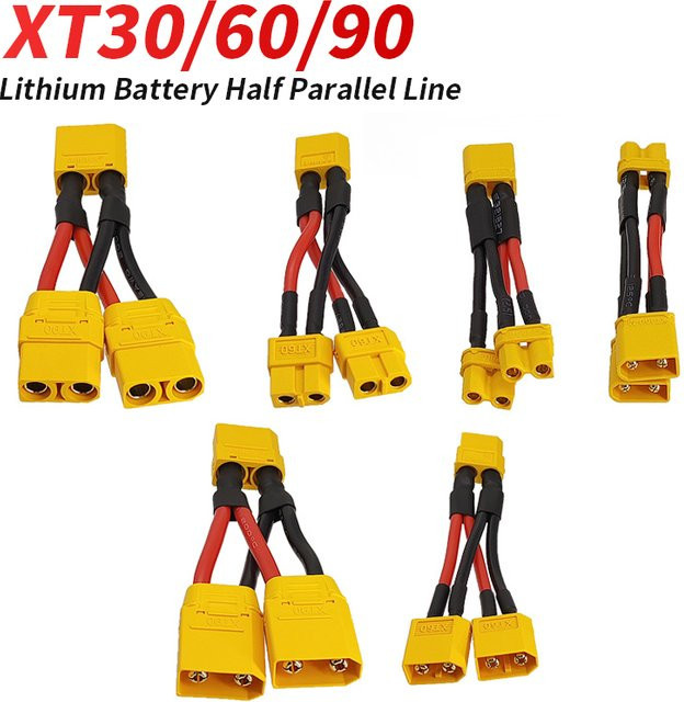 DIVEDEER Y-Typ Parallelschaltung Anschlusskabel für Lithium-Batterien mit XT90 XT60 und XT30 Steckern in Gelb - Bild 1