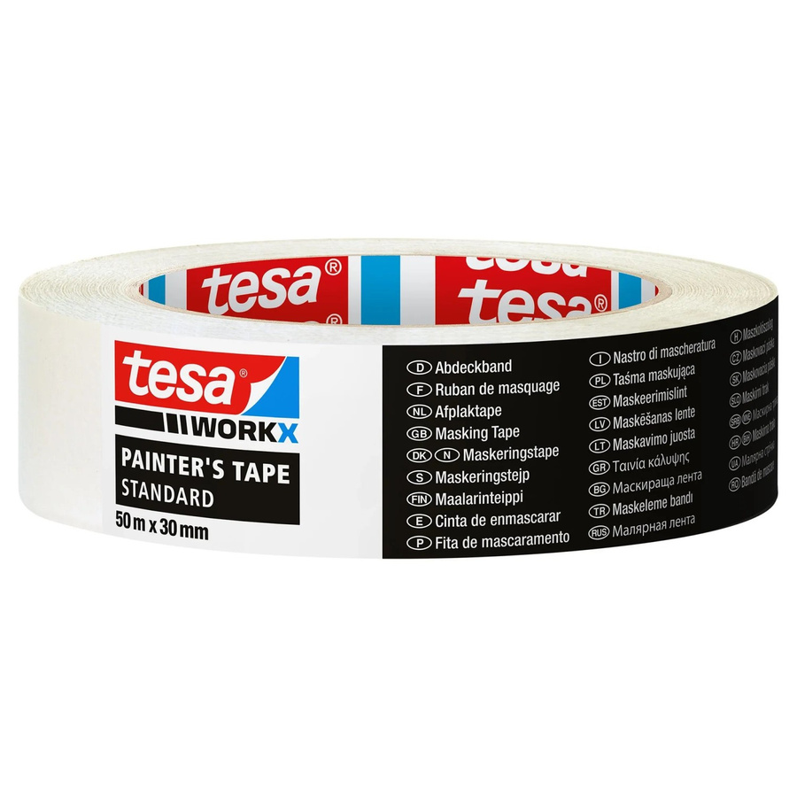 tesa Workx Malerband Standard Weiß, Breite: 30 mm, Länge: 50 m - Bild 2