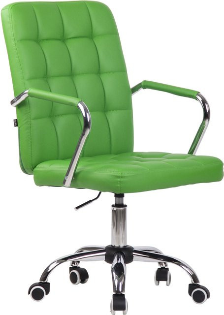 TPFLiving Bürostuhl Tenor in Grün aus Kunstleder mit Armlehnen und Rollen, H x B x T: 103,0 x 56,0 x 60,0 cm - Bild 1
