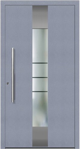 KNOCK Aluminium-Haustür Terra Nova in Grau mit Glaseinsatz, modern und beschichtet, B: 100,0 cm, H: 210,0 cm - Bild 1