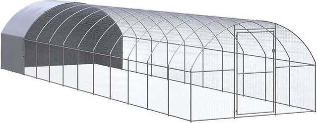 Prolenta Hühnerstall für den Außenbereich aus verzinktem Stahl in Silber, B/T/H: 12 x 3 x 2 m - Bild 1