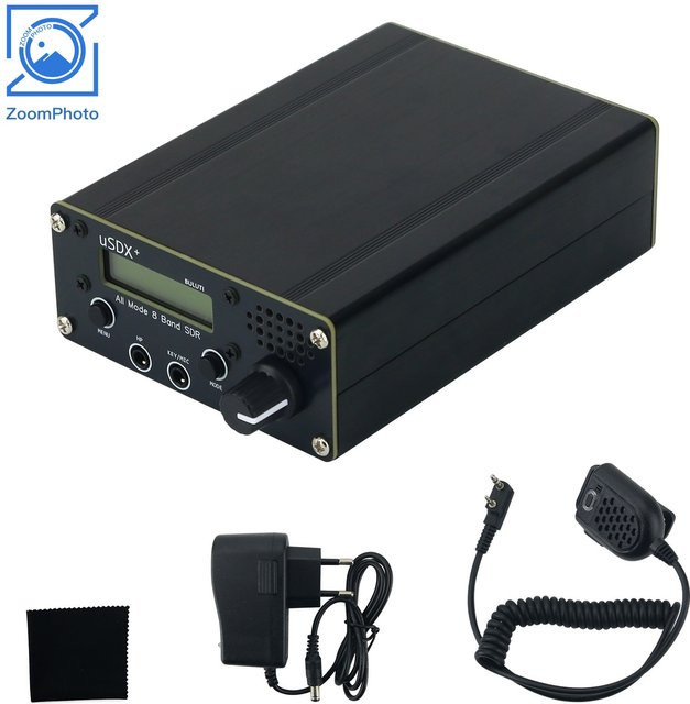 HamGeek USDX+ Vollmodus Kurzwellen QRP Transceiver 8-Band SDR in Schwarz mit Netzteil - Bild 1