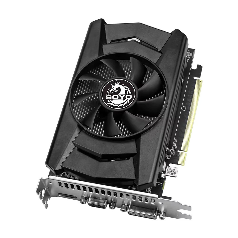 SOYO R7 350 Grafikkarte 4GB DDR5 128bit Schwarz mit HDMI, DisplayPort und DVI für Desktop-Gaming-Computer - Bild 2