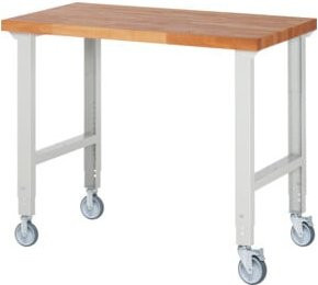 Rau Fahrbare Werkbank 7000-1 höhenverstellbar, B/T/H: 125 x 70 x 95-100 cm - Bild 1