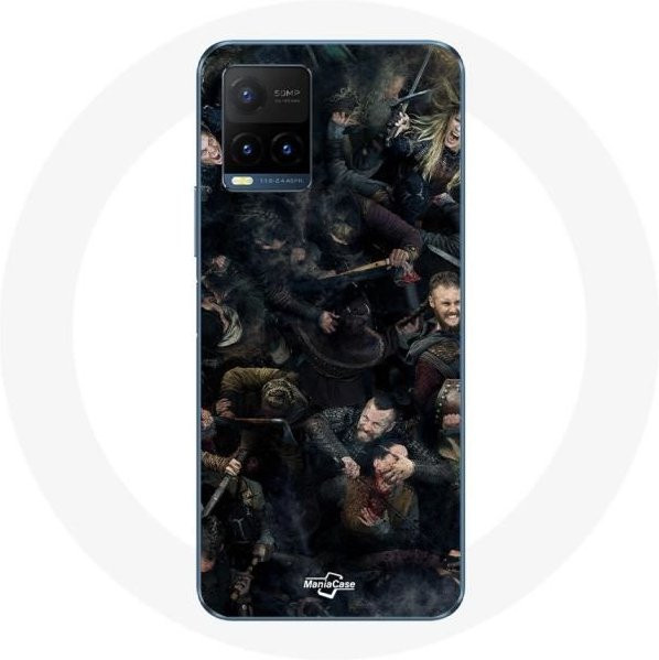 MANIACASE Handyhülle für Vivo Y21s 2021 und Vivo Y21 2021 mit Vikings Teaser Staffel 6 Poster Charaktere Kunst Design in Schwarz und Multicolour - Bild 1