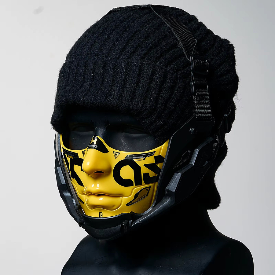 JAUPTO Cyberpunk-Stil Halbgesichts-Mecha-Maske, Taktische Maske - Bild 4