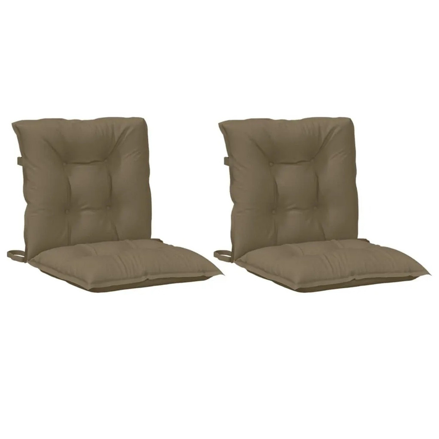 vidaXL Niedriglehner-Auflagen 2er-Set Melange Taupe, UV-beständig und rutschfest, B/T/H: 100 x 50 x 7 cm - Bild 2