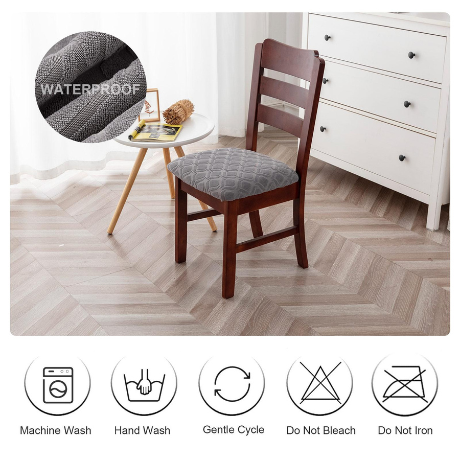 Wasserdichter Stretch-Stuhlsitzbezug aus Jacquard für Esszimmer und Wohnzimmer von Household supplies MH - Bild 2