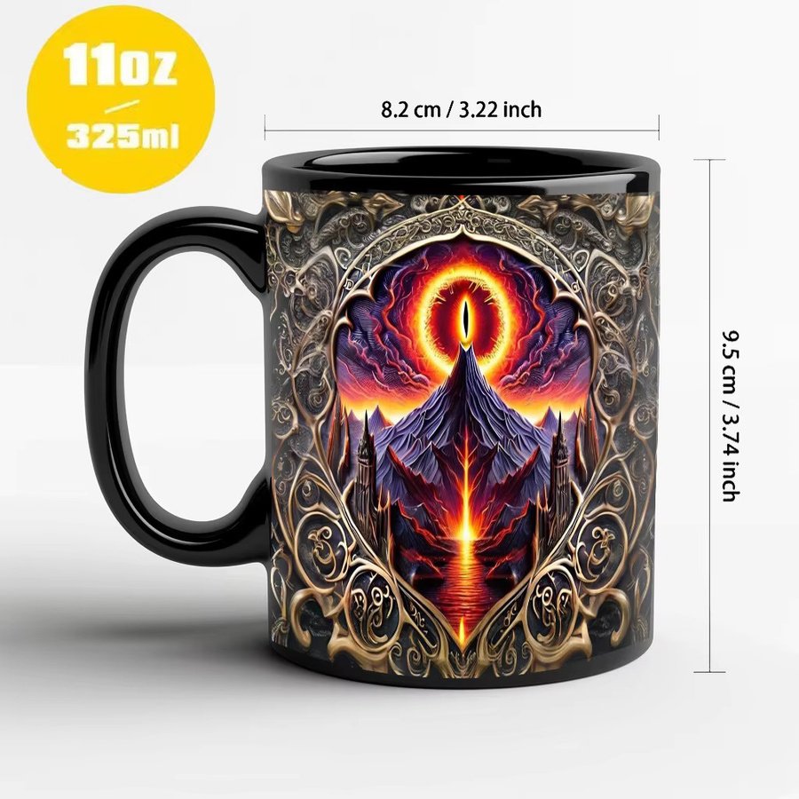 ZhonestlyK Keramik-Kaffeetasse in Schwarz und Multicolour - Bild 4