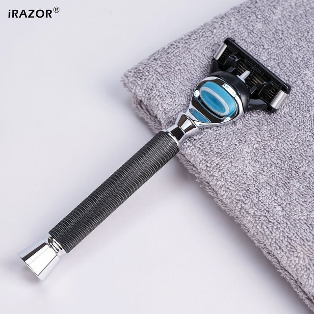 iRAZOR 5-Blade Fusion Sicherheitsrasierer, Herren, Schwarz - Bild 1