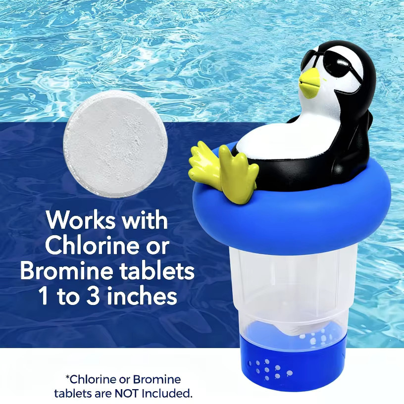 Penguin Floating Pool Chlorspender in Multicolor für Pools und Whirlpools passend für 1- und 3-Zoll-Tabletten - Bild 2