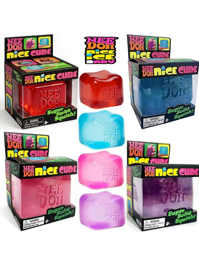 NeeDOH Modell Weiches Squishy-Spielzeug, Würfel, sensorisches Stressabbau- und Fidget-Tool - Bild 4