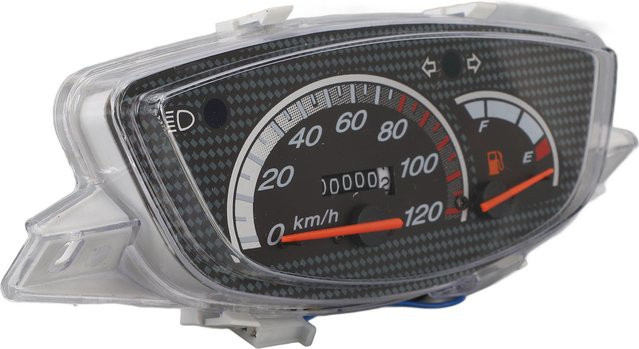 Hilitand Motorrad Tachometer mit Kilometerstand und Kraftstoffanzeige in Schwarz für DIO AF27 AF28 AF34 AF35 - Bild 1