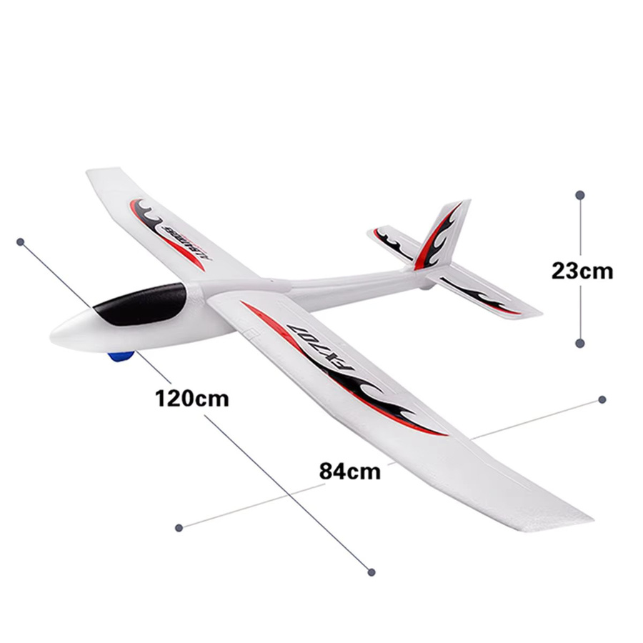 ABZJ FX707S Handstart-Gleiter aus Schaumstoff als DIY Flugzeugmodell für Kinder in Weiß - Bild 3