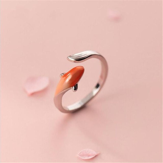 Wucifang Jewelry Ring, 925 Sterling Silber, Karpfen, Unisex - Bild 1