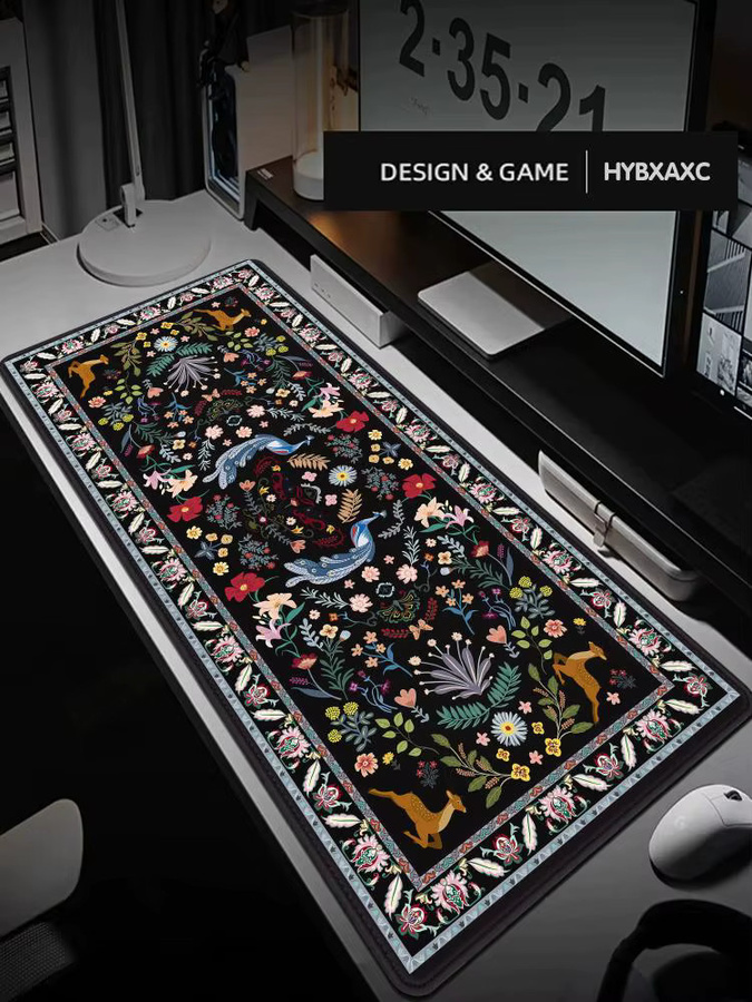 HYBXAXC Persia Mausunterlage XXL in Multicolour, rutschfeste Gaming-Schreibtischunterlage für Maus und Tastatur - Bild 5