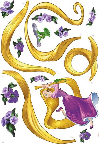 KOMAR Dekosticker Rapunzel Selbstklebefolie, bunt, B x H: 100 x 70 cm - Bild 1