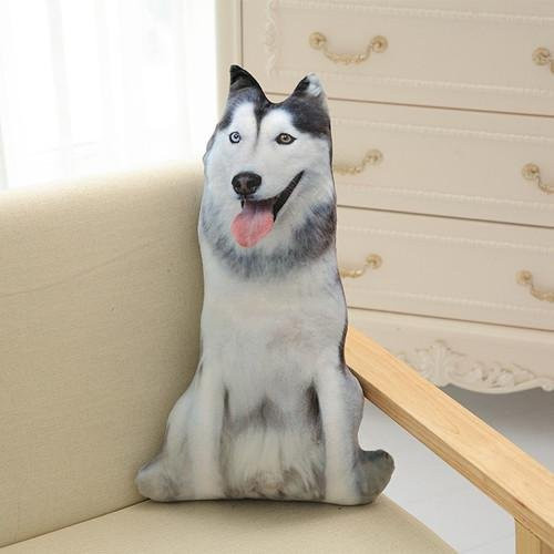 Yiran toy Simulationshund Plüschtier, 50cm, Grau - Bild 1