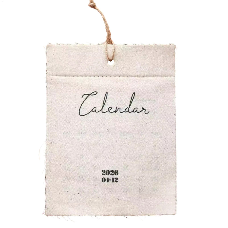 Textilkalender 2026 Wandplaner in Beige als Monatskalender für dein Zuhause - Bild 2