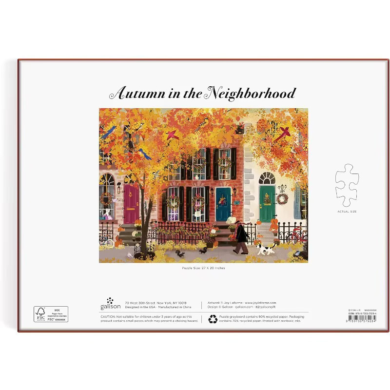 Galison Autumn Neighbor Puzzle, 1.000 Teile - Bild 3