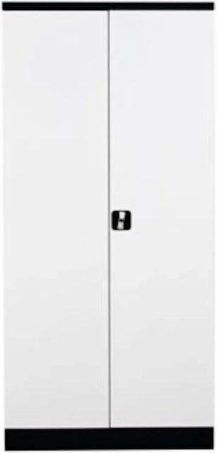 PROREGAL Stahlschrank Bee mit 4 Fachböden und Schließsystem, Weiß & Anthrazit, H x B x T: 195 x 92 x 42 cm - Bild 1