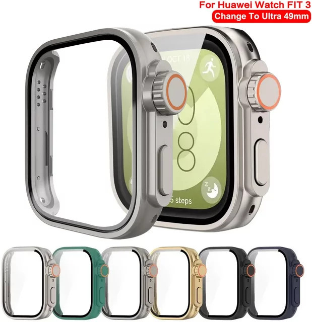 CAOWTAN Smartwatch-Zubehör, PC-Gehäuse + Glas, Blue - Bild 1