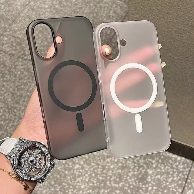 Matte magnetische Handyhülle für Samsung Galaxy A57 A56 A55 A54 A37 A36 A35 A34 A26 A25 A16 A15 A06 A05 mit MagSafe Wireless Charging Funktion in Weiß - Bild 1