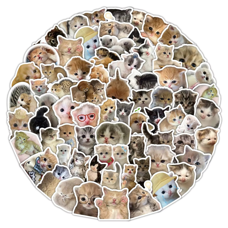 GOGOTU Katzen Cartoon Graffiti Aufkleber, 70-teiliges Set, multicolor - Bild 3