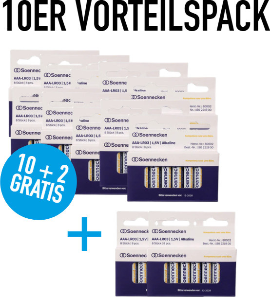 Soennecken Batterie AAA/Micro Set mit 12 Stück - Bild 1