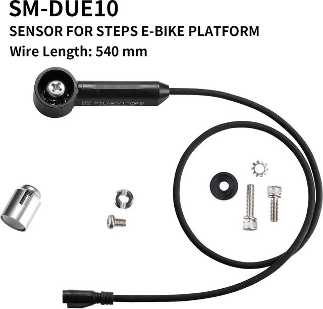 Shimano Steps SM-DUE10 Geschwindigkeitssensor in Schwarz für STePS DU-E6000 und DU-E8000 Antriebe, 540 mm - Bild 1