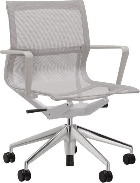 Vitra Physix Bürodrehstuhl mit Fünfstern Untergestell, High-Tech-Textil, Grau - Bild 1