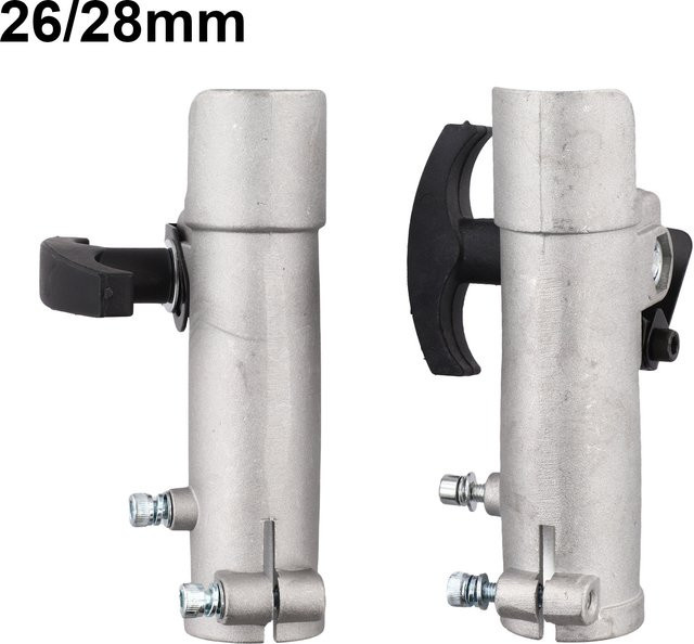 DAZZLEEX Metall-Verlängerungsstangenverbinder für Heckenscheren und Freischneider, Silber, Schaftdurchmesser 26 mm und 28 mm, Schnellverbinder für Gartengeräte - Bild 1
