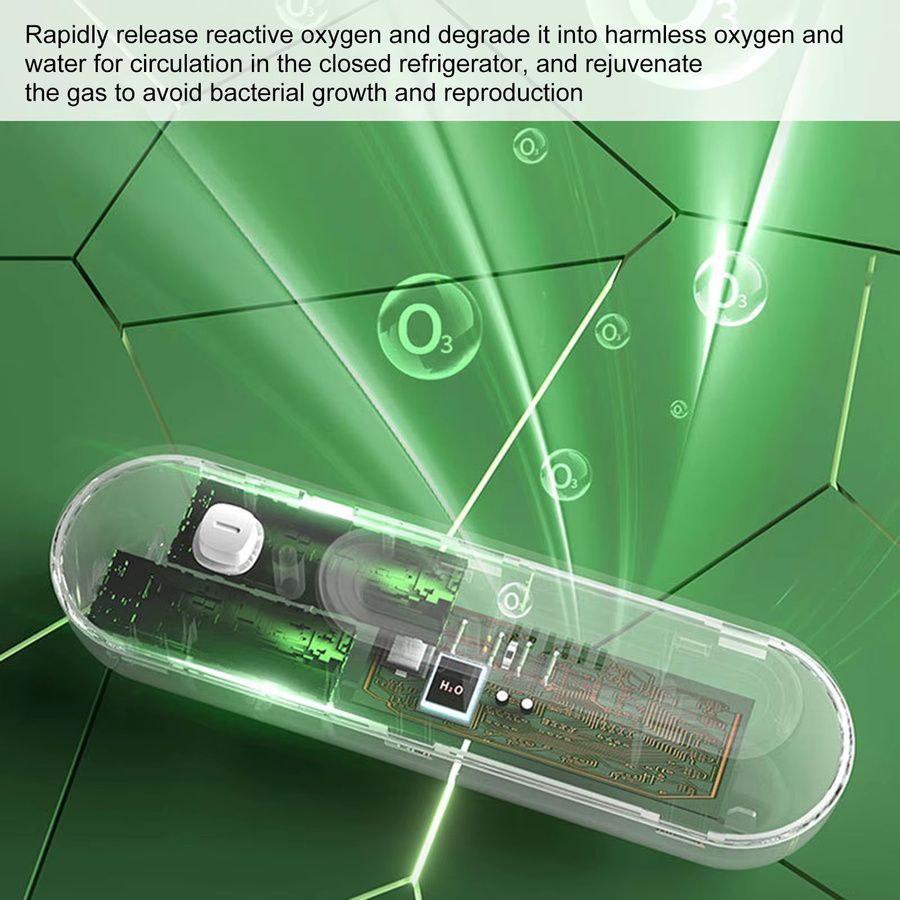 Donirt USB-Luftreiniger mit Ozonsterilisation in Gold und Weiß für Küche, Kühlschrank und Auto - Bild 5