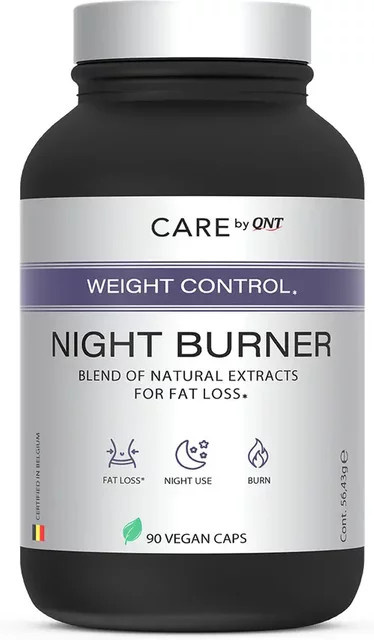 QNT Night Burner Fettverbrenner, 90 vegane Kapseln, Unisex - Bild 1