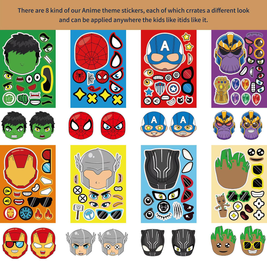 Bandai Marvel Superheld Puzzle Aufkleber, 24 Blatt, Bunt / Mehrfarbig - Bild 2