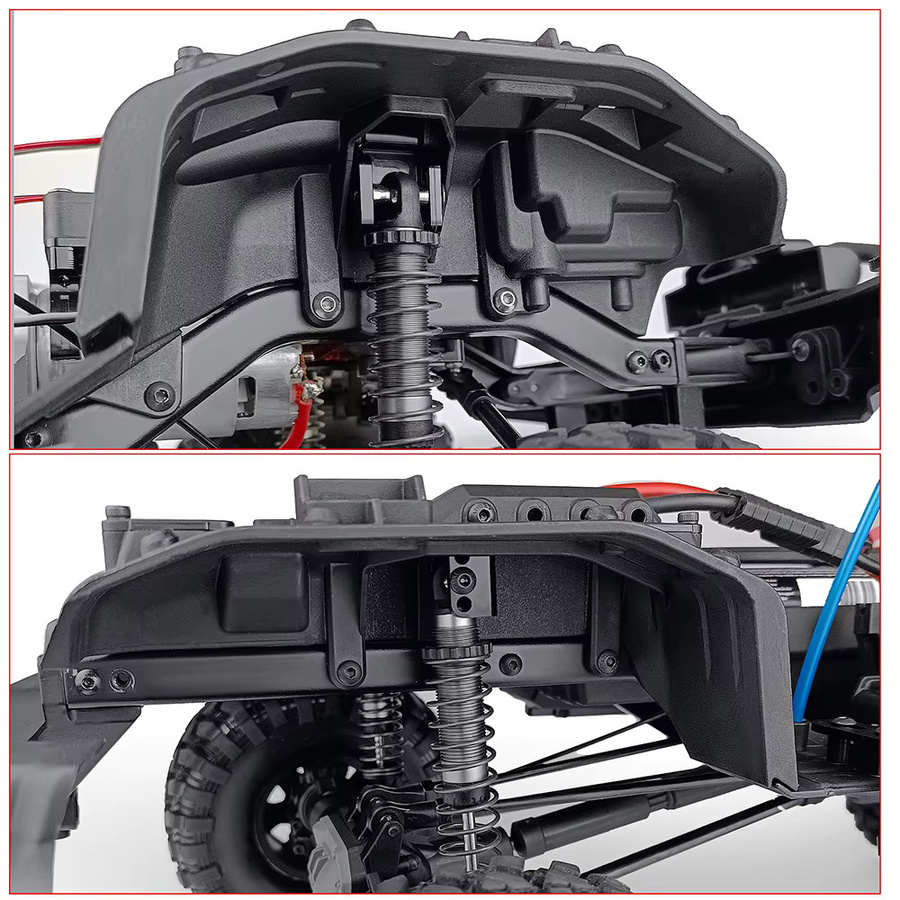 AXSPEED Metall-Stoßdämpferhalterung, verstellbare Türme, Schwarz - Bild 5