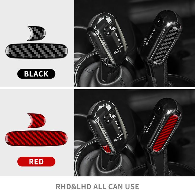 AMBERMILE Auto Schalthebel Kopf Aufkleber und Getriebe Seiten Abdeckung Set für Mini Cooper F55 F56 F60 F54 - Bild 1