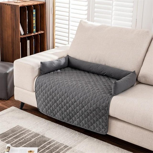 Bestbags Wasserabweisende Hunde-Sofa-Decke für große Hunde und Katzen, Farbe: Grau, B/B: 90 x 90 cm - Bild 1