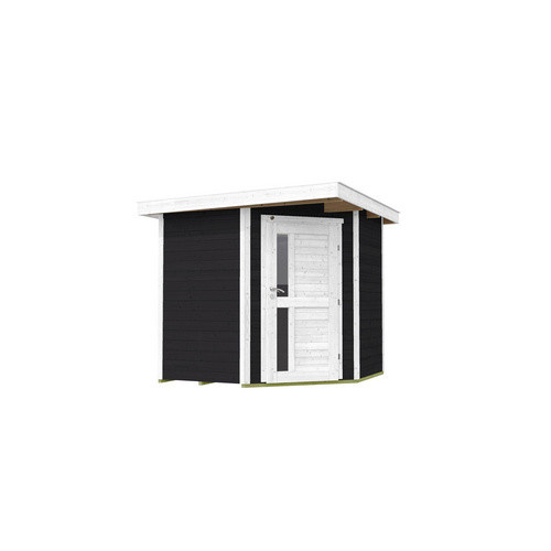 WEKA Holz-Gartenhaus 229 mit Flachdach in Grau, B/T: 244 x 244 cm - Bild 3