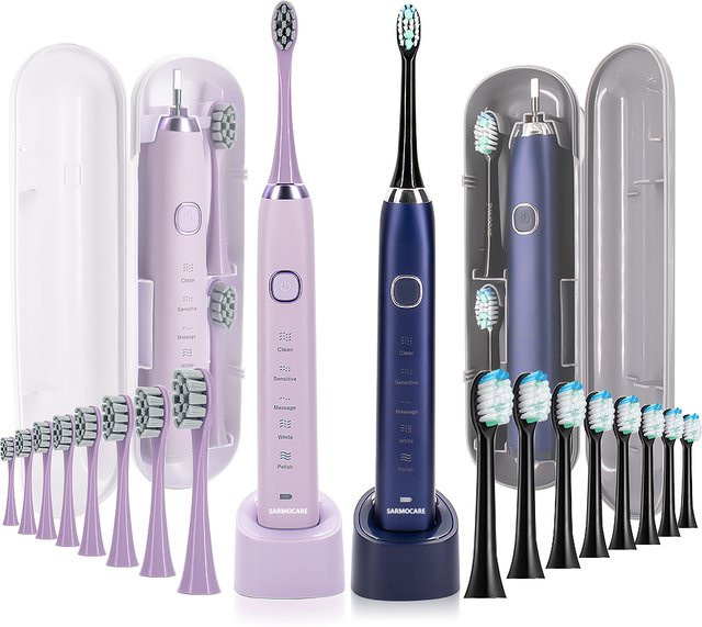 Sarmocare Elektrische Zahnbürste, Blau, Unisex - Bild 1