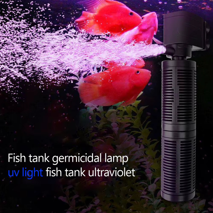 APWIKOGER 3-in-1 Aquarium Innenfilter in Schwarz, geräuscharmer Fischbeckenfilter und Wasserreiniger mit Pumpe - Bild 1